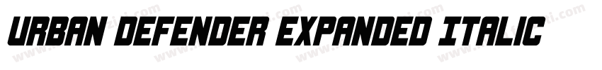Urban Defender Expanded Italic Expa字体转换